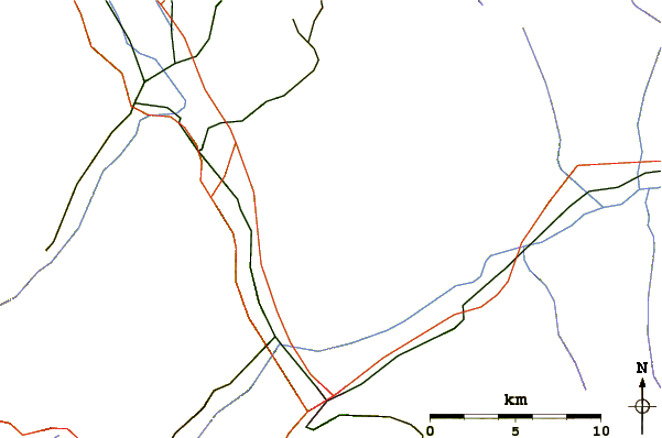 Roads and rivers around Dent de Morcles