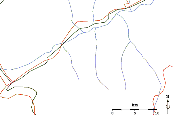 Roads and rivers around Dent de Nendaz