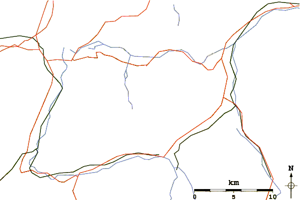 Roads and rivers around Dent de Ruth