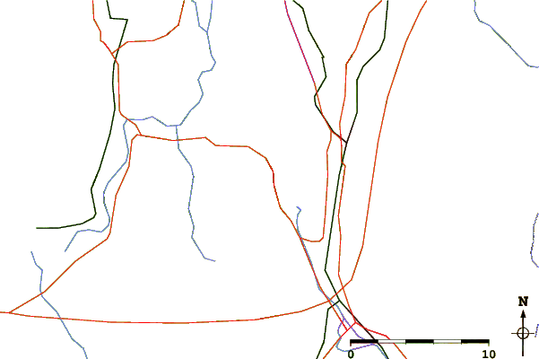 Roads and rivers around Dent du Chat