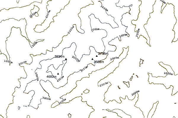 Mountain peaks around Dent du Géant