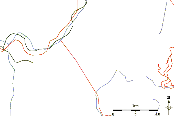 Roads and rivers around Dent du Requin