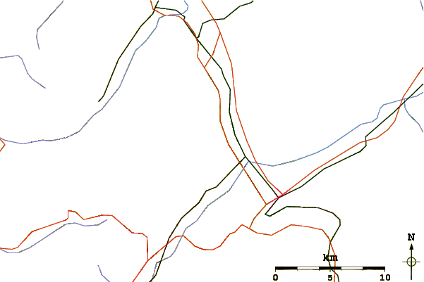 Roads and rivers around Dent du Salantin