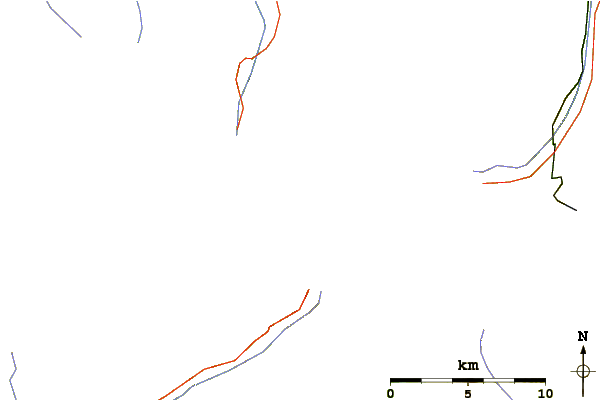 Roads and rivers around Dents de Bertol