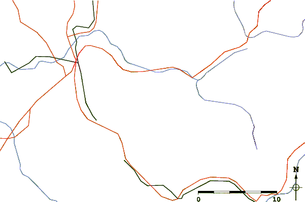 Roads and rivers around Dents de Lanfon