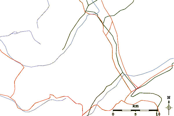 Roads and rivers around Dents du Midi