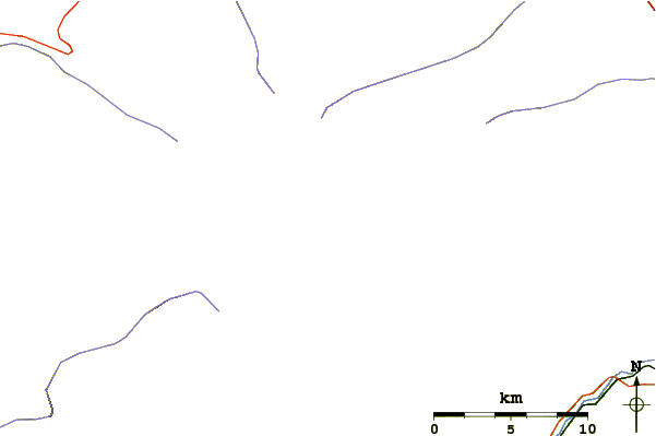 Roads and rivers around Derby Peak