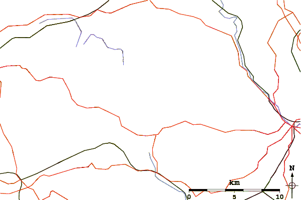 Roads and rivers around Derwent Edge