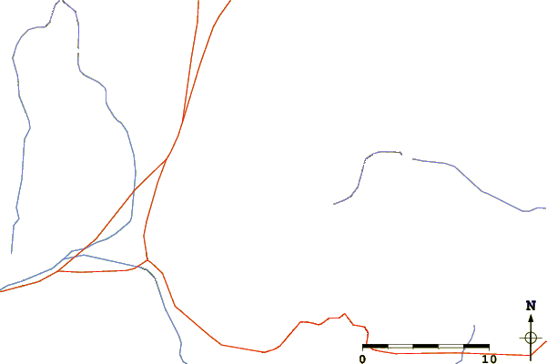 Roads and rivers around Desatoya Peak