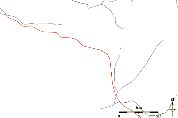 Roads and rivers around Descabezado Grande