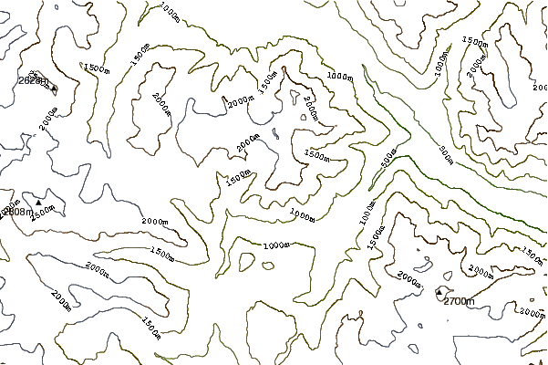 Mountain peaks around Devastator Peak