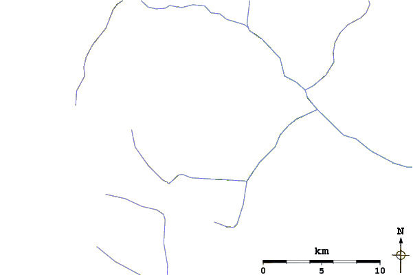 Roads and rivers around Devastator Peak