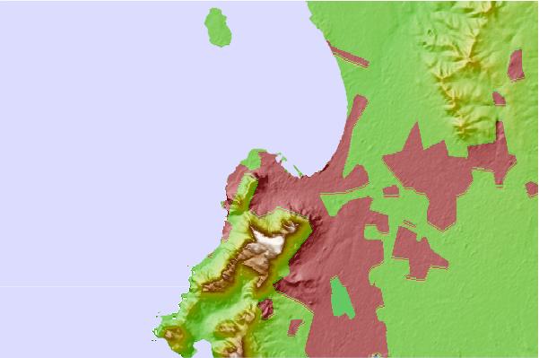 Surf breaks located close to Devil's Peak