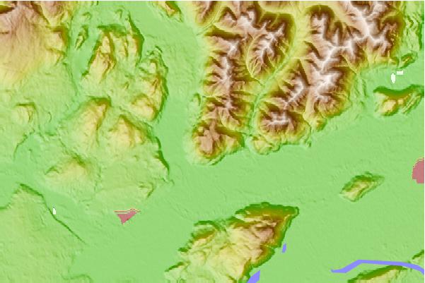 Surf breaks located close to Dewdney Peak