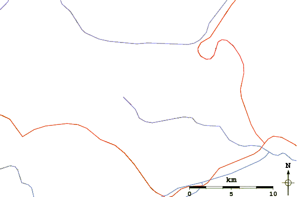 Roads and rivers around Dgida Basin