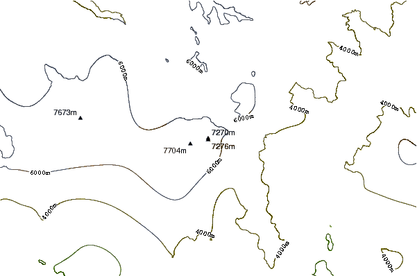 Mountain peaks around Dhaulagiri