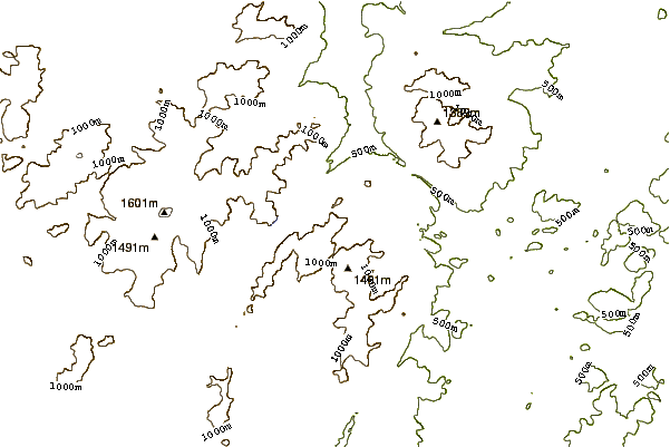 Mountain peaks around Dial Mountain