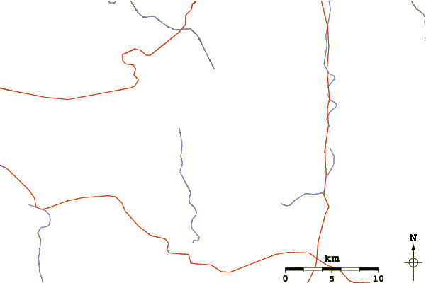 Roads and rivers around Dick's Knob