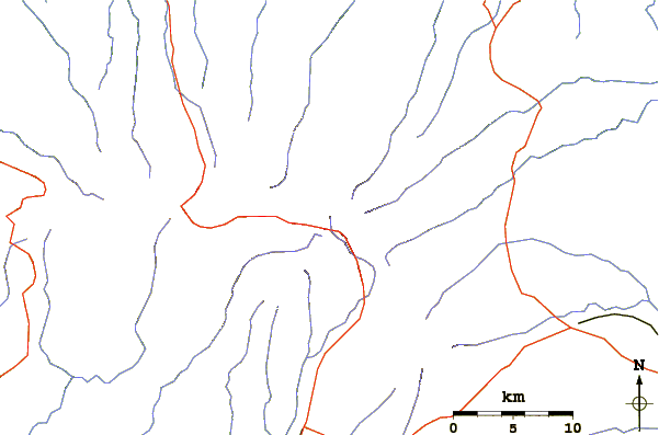 Roads and rivers around Dieng Volc Complex