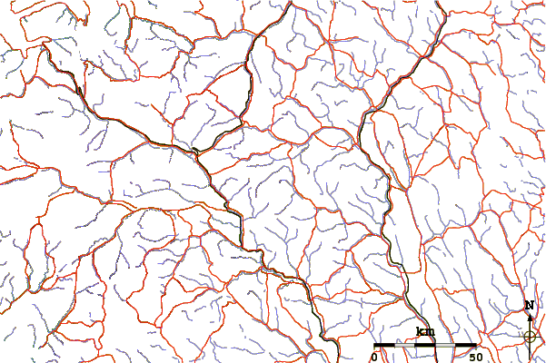 Roads and rivers around Digerronden