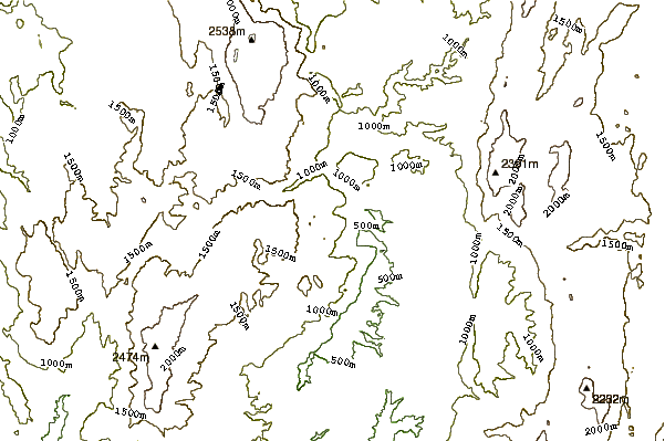 Mountain peaks around Dipoyraz