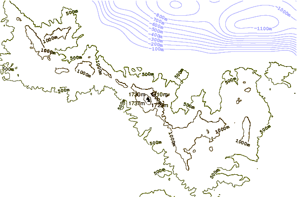 Mountain peaks around Dirfi