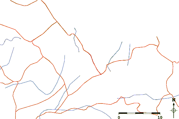 Roads and rivers around Dirfi