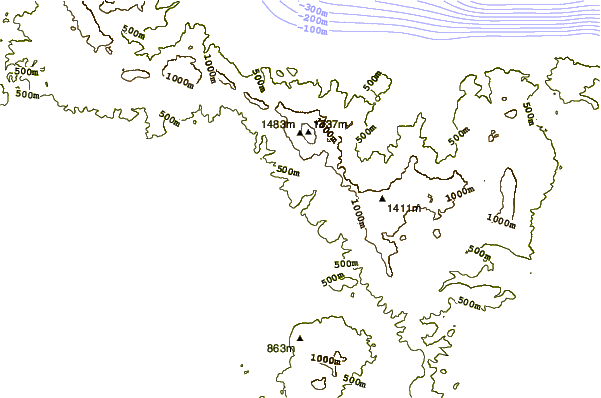 Mountain peaks around Dirfys (Evia)