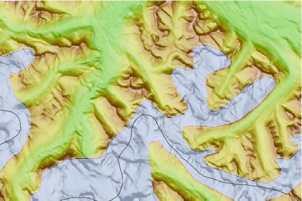 Surf breaks located close to Divergence Peak