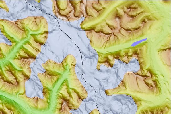 Surf breaks located close to Division Mountain