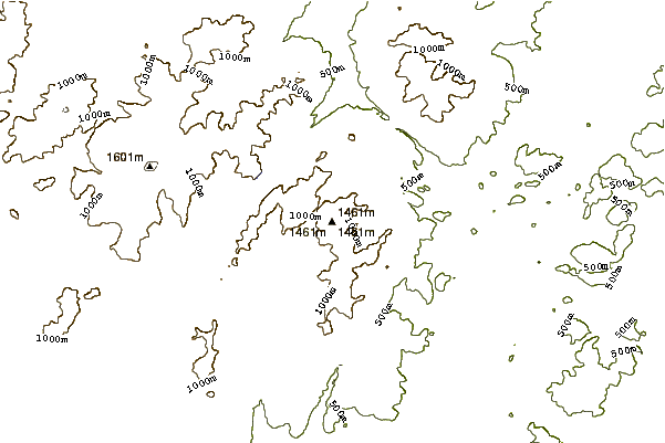 Mountain peaks around Dix Mountain