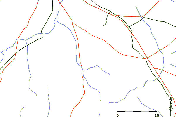 Roads and rivers around Djebel Ressas