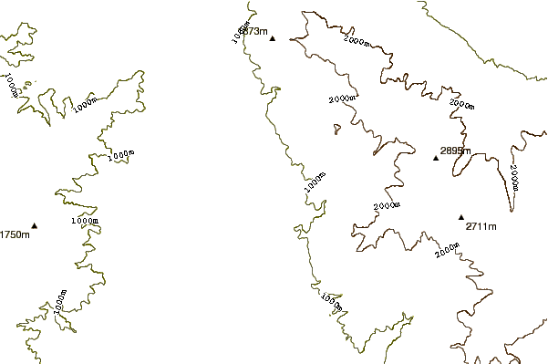 Mountain peaks around Djengal