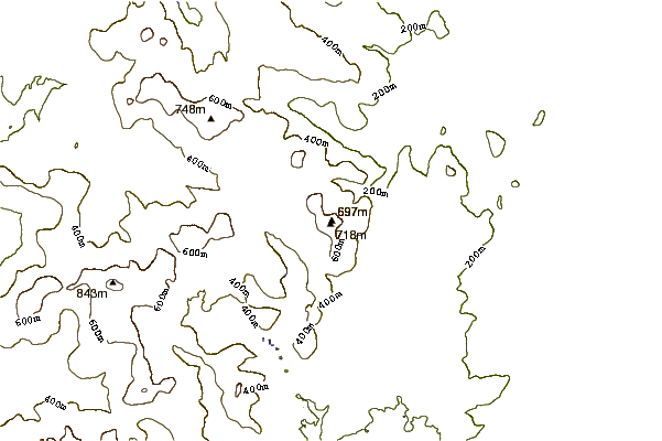 Mountain peaks around Djouce