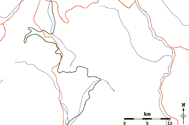 Roads and rivers around Добра Вода