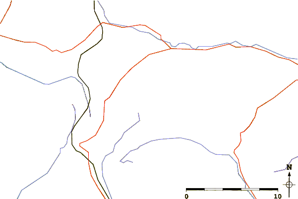 Roads and rivers around Dodd Fell Hill