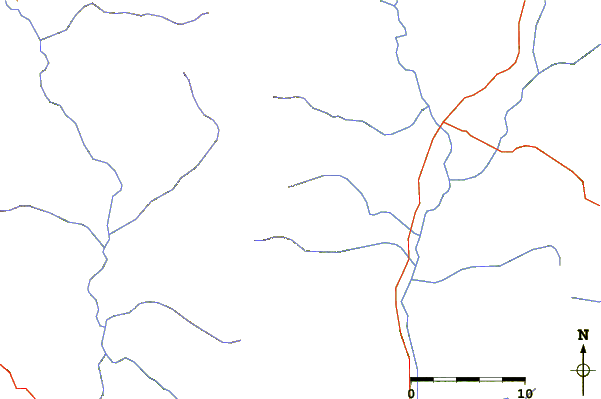 Roads and rivers around Doi Chiang Dao