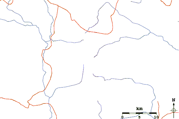 Roads and rivers around Doi Inthanon