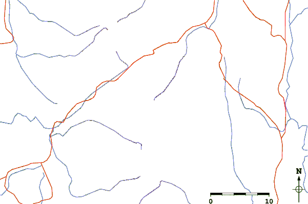 Roads and rivers around Doi Mae Tho