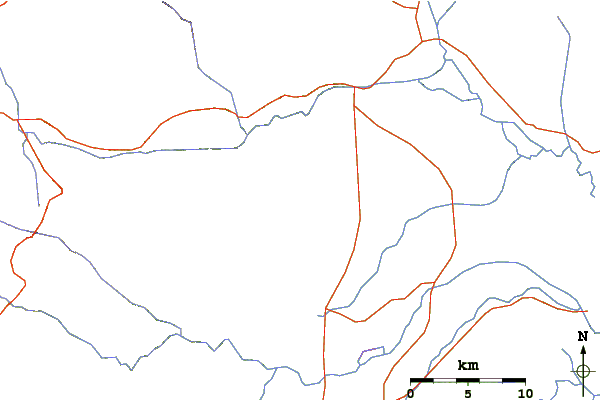 Roads and rivers around Doi Nang Non