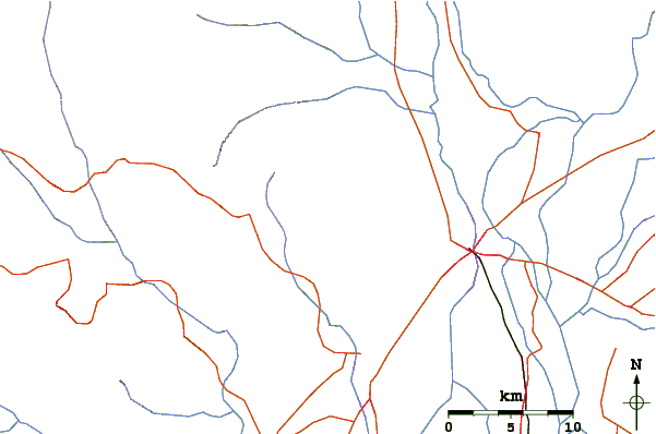 Roads and rivers around Doi Suthep