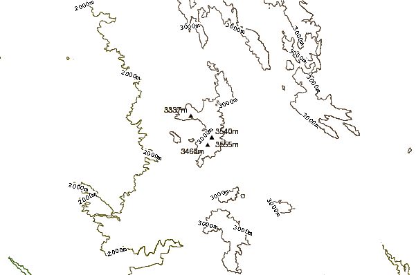 Mountain peaks around Doma Peaks