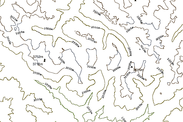 Mountain peaks around Dombai-Ulgen