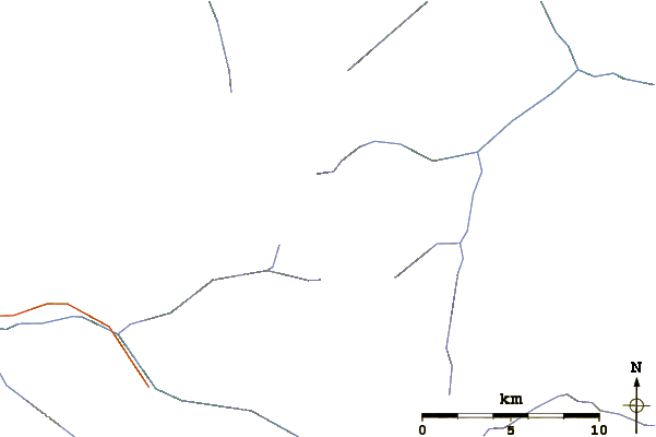 Roads and rivers around Dome Peak