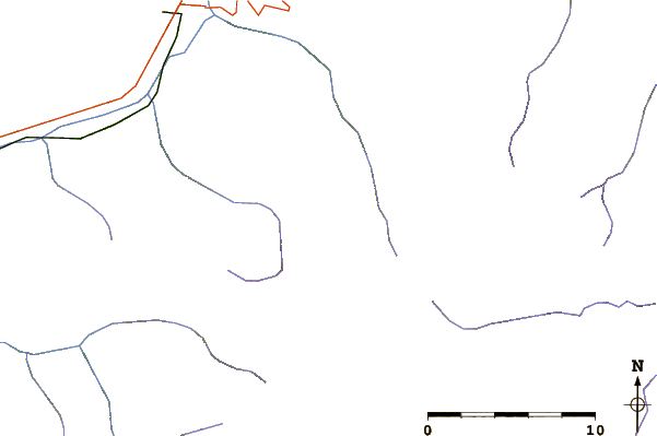 Roads and rivers around Dôme de la Sache