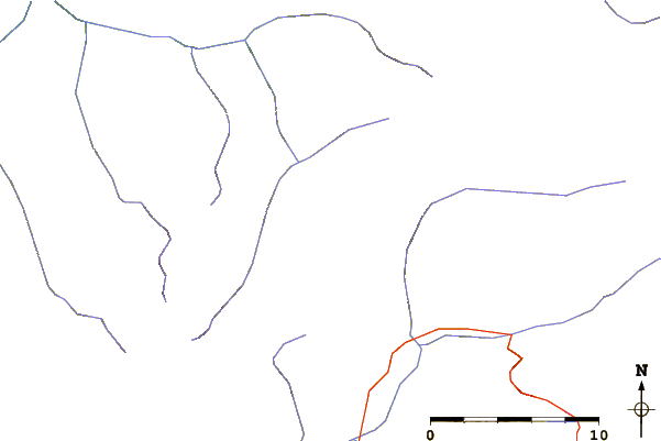 Roads and rivers around Dôme des Sonnailles