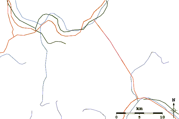 Roads and rivers around Dôme du Goûter