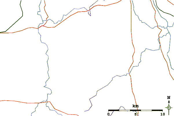 Roads and rivers around Donald's Hill