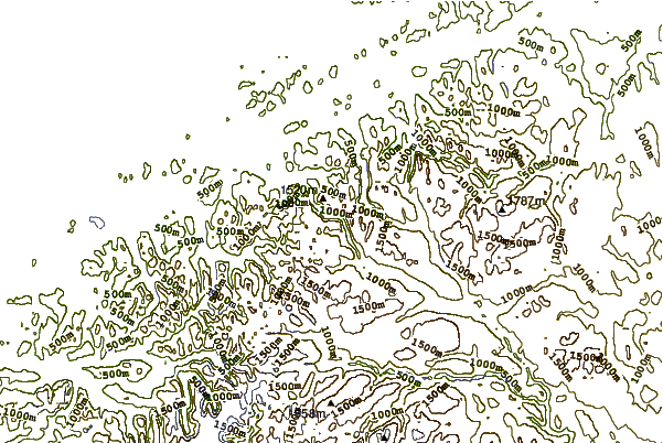 Mountain peaks around Dønttinden