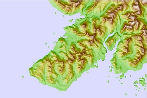 Surf breaks located close to Doom Mountain